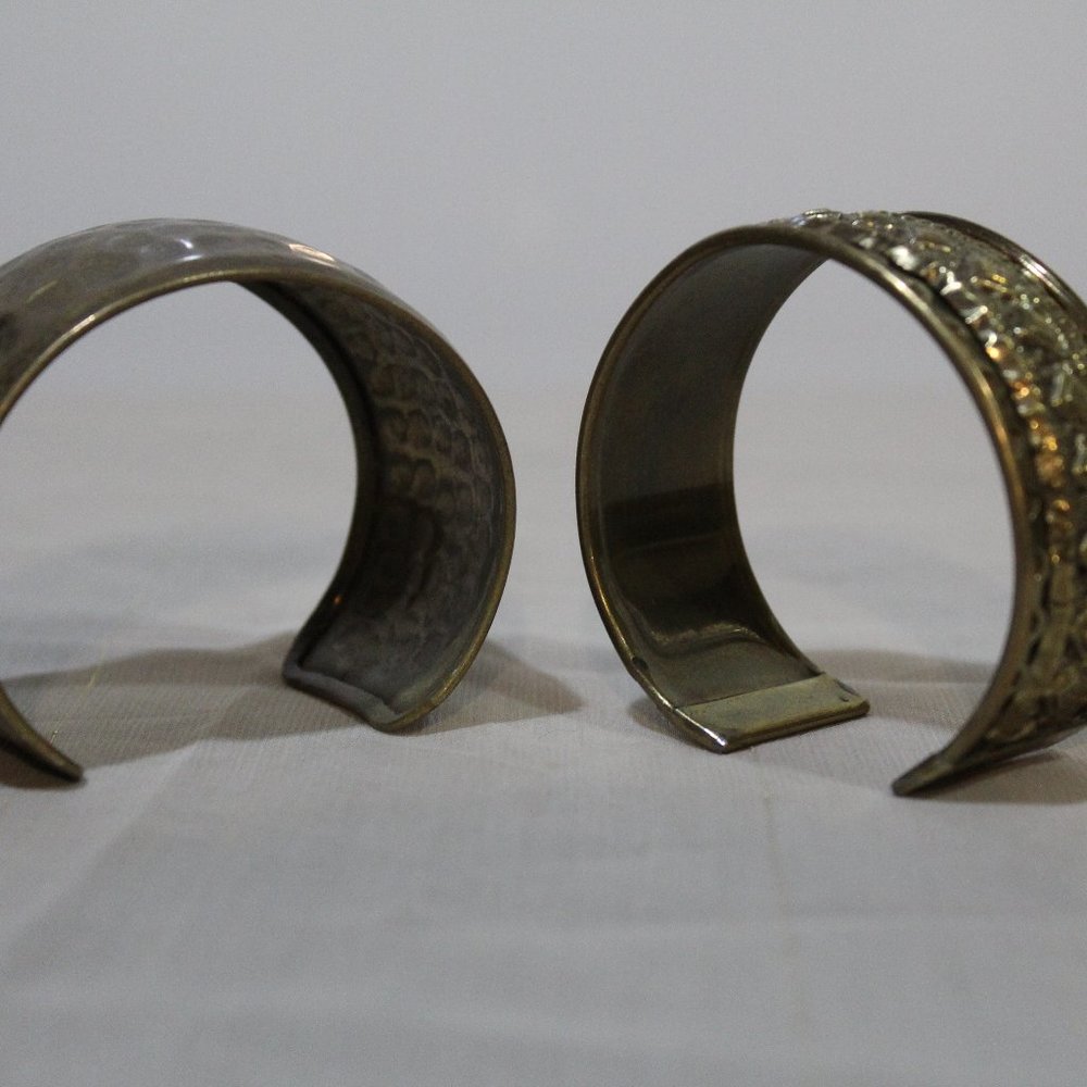 2 brass cuff bracelets